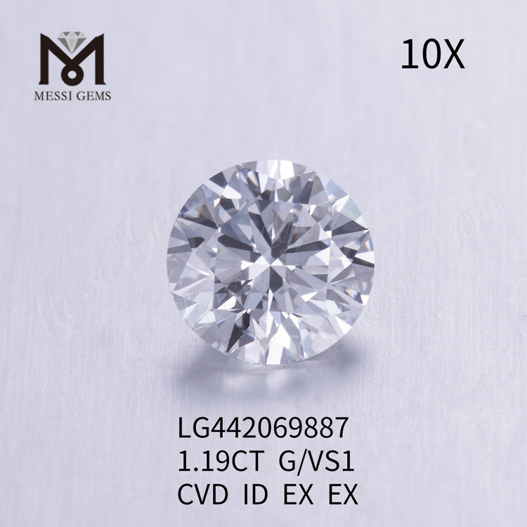 1,19 carati g VS1 IDEAL Cut Grade Diamante da laboratorio rotondo
