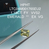 Diamanti da laboratorio gialli fantasia smeraldo 1,18 ct VVS2 
