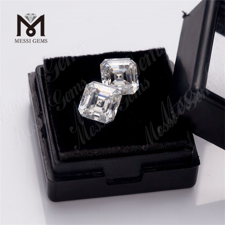 Cina Produttore di pietre sciolte 7x7mm DEF White Asscher Cut Loose Moissanite in vendita