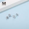 Messi Gems Orecchini a bottone dal design semplice con diamanti Moissanite da 1 carato