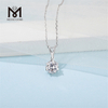 Ciondolo da donna in argento sterling 925 con diamante moissanite da 1 carato Messi Gems