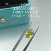 1ct FVY VS1 Diamanti eco lab taglio PERA EX