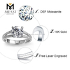 Fedi nuziali di fidanzamento con diamanti moissanite da 1,5 ct con montatura in oro bianco massiccio 14k 18k