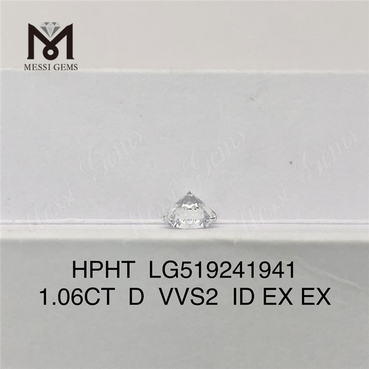Diamanti sintetici VVS da 1,06 ct Diamante da laboratorio a colori HPHT D taglio Ronnd in stock