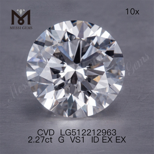 Diamanti da laboratorio 2.27CT E VS Diamanti cvd taglio RD in vendita