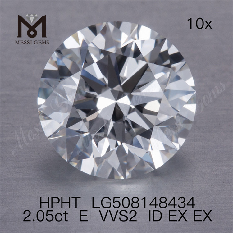 2.05CT E vvs lab diamonds RD Diamanti taglio hpht prezzo all'ingrosso
