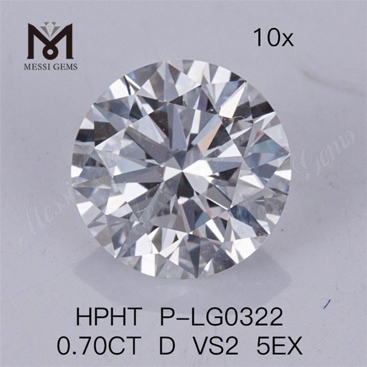 Diamante artificiale HPHT da 0,70 ct D VS2 Diamanti da laboratorio 5EX