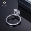 Anello di fidanzamento con anello solitario in oro bianco 14K 18K HPHT Lab Craeted Diamond Ring