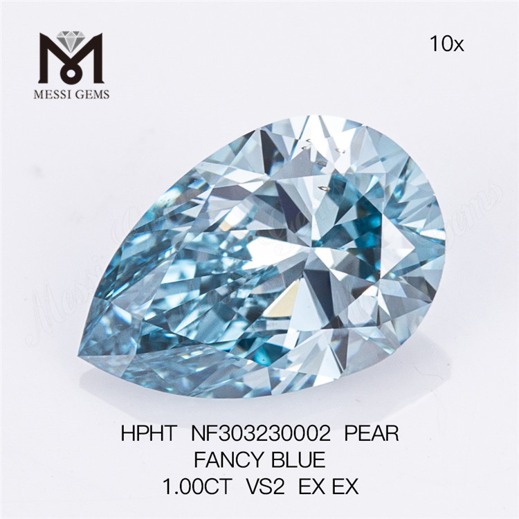 1.00CT PERA FANCY BLUE VS2 diamanti coltivati ​​in laboratorio all'ingrosso HPHT NF303230002