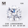 5.52CT G SI1 ID EX EX diamante coltivato in laboratorio cvd 5ct migliori diamanti artificiali