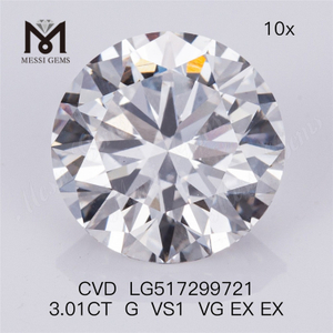 3.10ct CVD H colore vs1 ID EX EX diamante sintetico prezzo all'ingrosso
