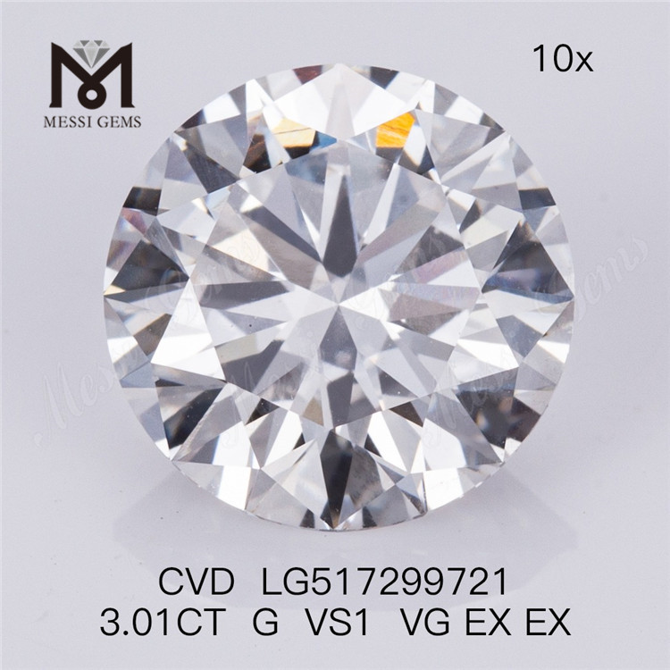 3.10ct CVD H colore vs1 ID EX EX diamante sintetico prezzo all'ingrosso