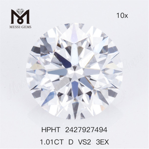 1.01CT D VS2 3EX Diamante da laboratorio rotondo sciolto HPHT
