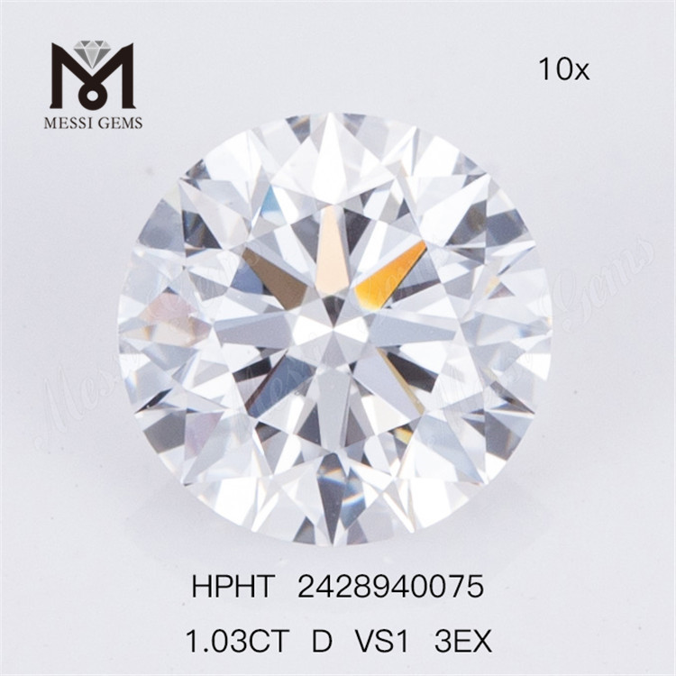 1.03CT D VS1 3EX Diamanti rotondi da laboratorio sciolti Diamante bianco da laboratorio sciolto