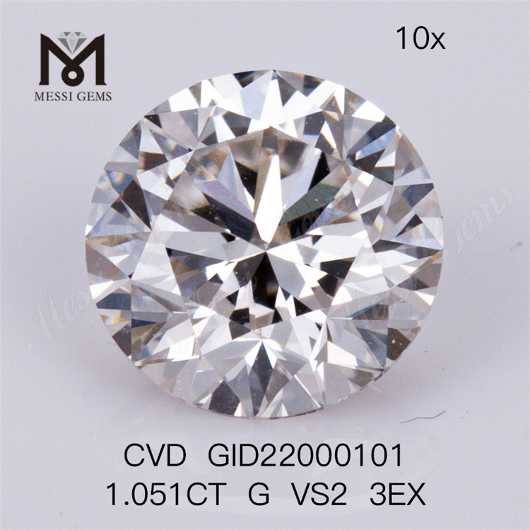 1.051ct G VS2 3EX Diamante rotondo artificiale Diamante 3EX
