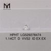 1,14 ct D VVS2 ID EX EX Diamanti artificiali rotondi della migliore qualità