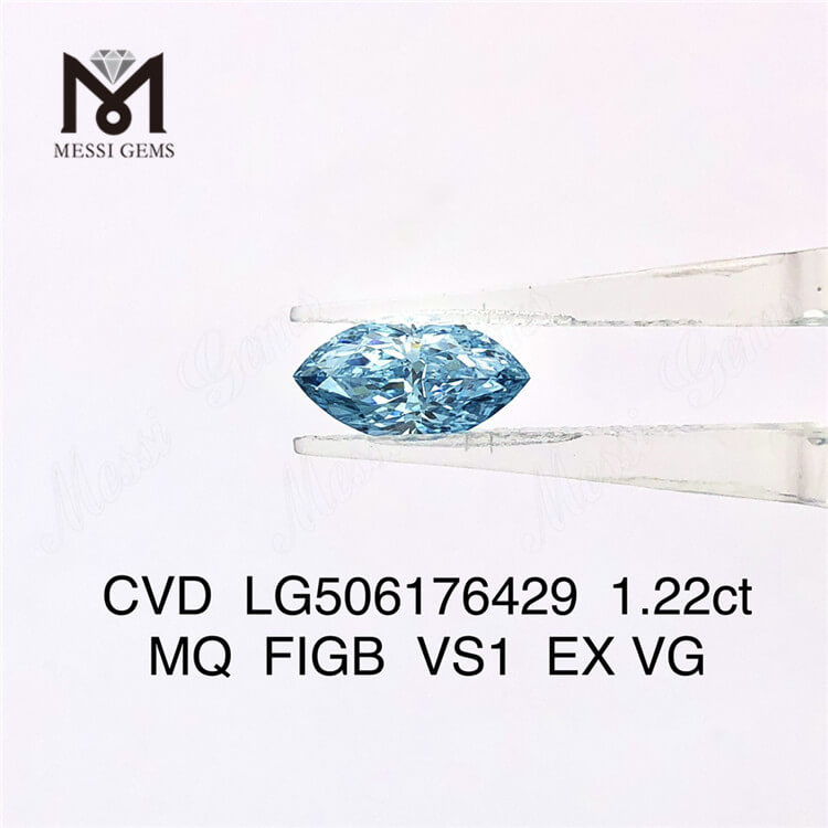 Diamante sintetico blu da 1,22 ct Diamante da laboratorio VS1 IGI