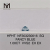 Diamante coltivato in laboratorio VVS2 SQ FANCY BLUE da 1 ct HPHT NF303230017