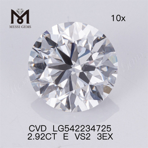 2.92CT E CVD diamante sciolto all'ingrosso RD hpht diamanti coltivati ​​in laboratorio