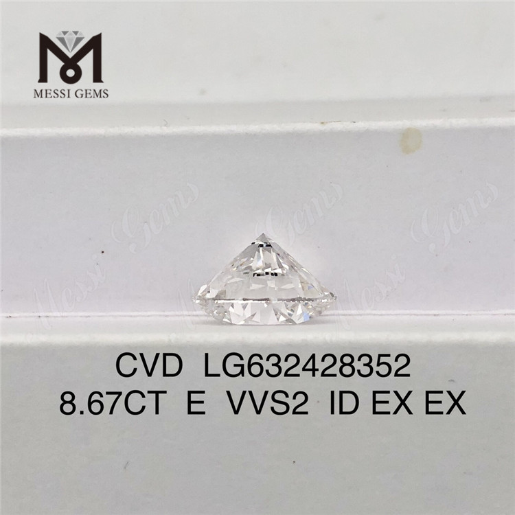 8.67CT E diamanti realizzati non estratti VVS2 ID CVD LG632428352丨Messigems 