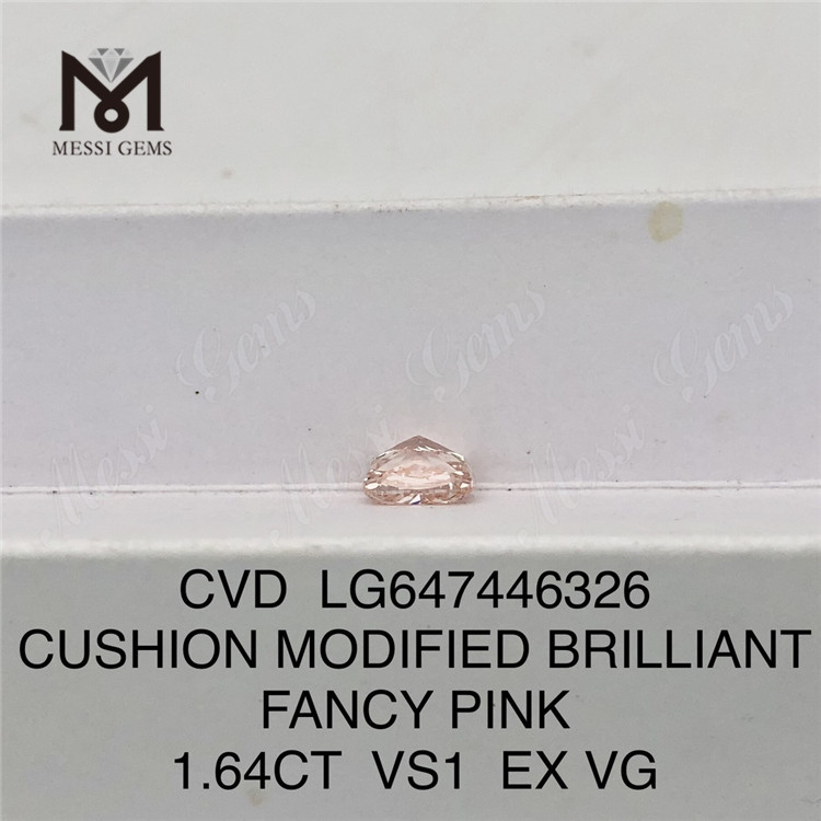 CUSCINO FANCY ROSA VS1 EX VG CVD Diamante sciolto LG647446326 da 1,64 CT 