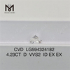 4.23CT D VVS2 ID EX EX diamante cvd coltivato in laboratorio a prezzi accessibili LG594324182丨Messigems