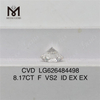 Diamanti certificati IGI rotondi ID 8,17CT F VS2丨Messigems CVD LG626484498 