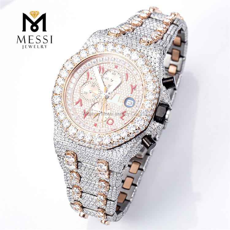 Orologio Moissanite sofisticato ed elegante da uomo