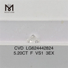 5.20CT F VS1 3EX Diamanti prodotti in laboratorio CVD LG624442824丨Messigems