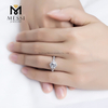 Anello di fidanzamento per matrimonio con gioielli in oro 14k 18k per anello con diamante alone donna
