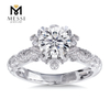 Anello di fidanzamento per matrimonio con gioielli in oro 14k 18k per anello con diamante alone donna
