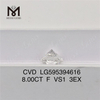 Diamante CVD da 8 ct F VS1 3EX Diamante artificiale LG595394616