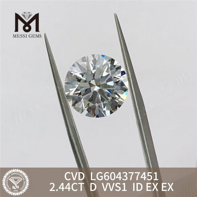 Diamanti certificati igi da 2,44 ct D VVS1 Diamante sciolto conveniente per designer di gioielli丨Messigems LG604377451