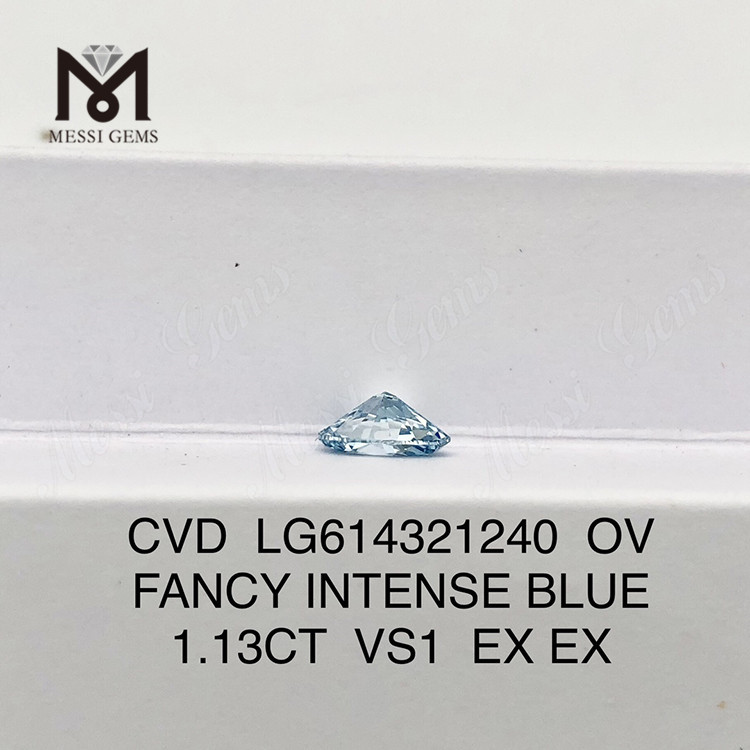 Diamante coltivato in laboratorio vs1 FANCY INTENSE BLUE da 1,13 CT Online LG614321240丨Messigems