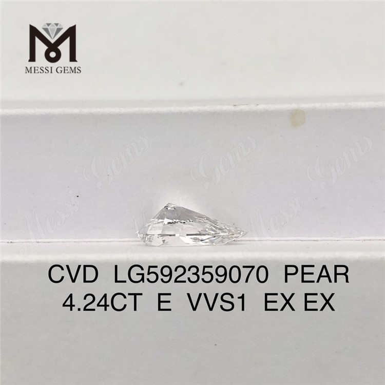 Diamante IGI taglio a pera da 4,24CT E VVS1 EX EX CVD LG592359070丨Messigems