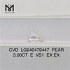 3.00CT E VS1 PEAR diamanti da laboratorio della migliore qualità IGI LG640479447丨Messigems