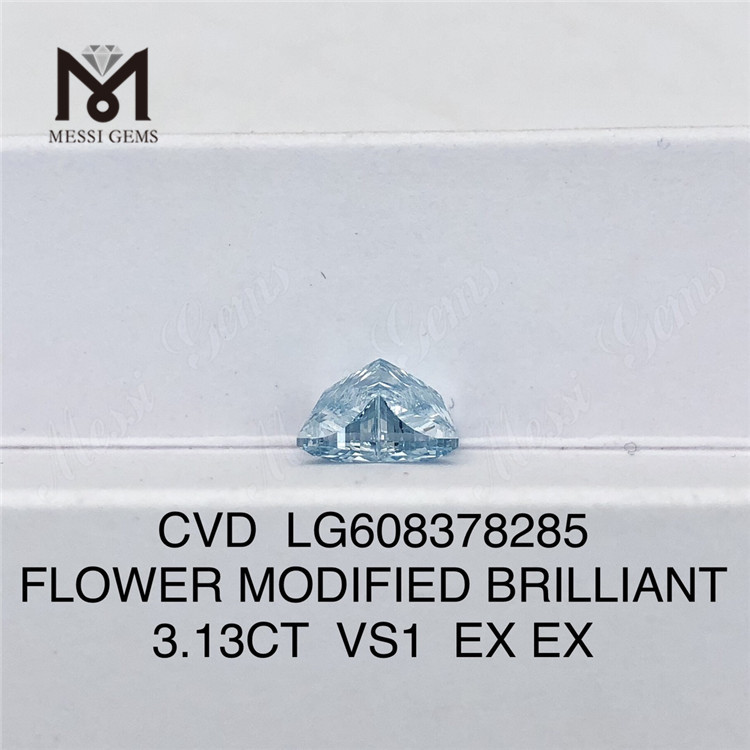 3.13ct VS1 Blue Flower Lab Fatto Diamante CVD LG608378285