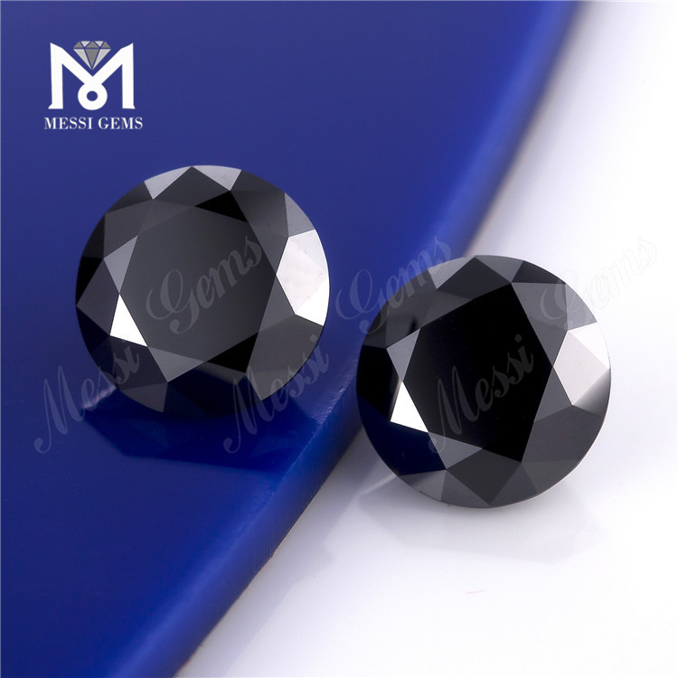 Moissanite sintetica rotonda nera 8mm moissanite in vendita