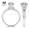 Personalizzato 4 Claw Moissanite anello 14k 18K White Gold Jewelry