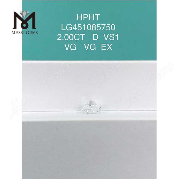 2.00 carati Diamanti da laboratorio HTHP rotondi D VS1 VG Cut Grade