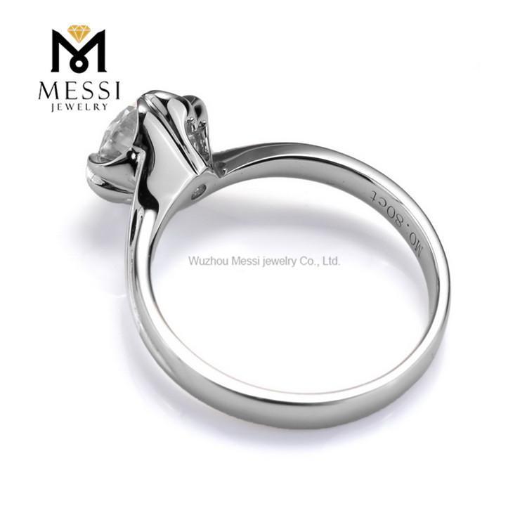 1 carato 14k 18k fedi nuziali anello in oro moissanite personalizzato
