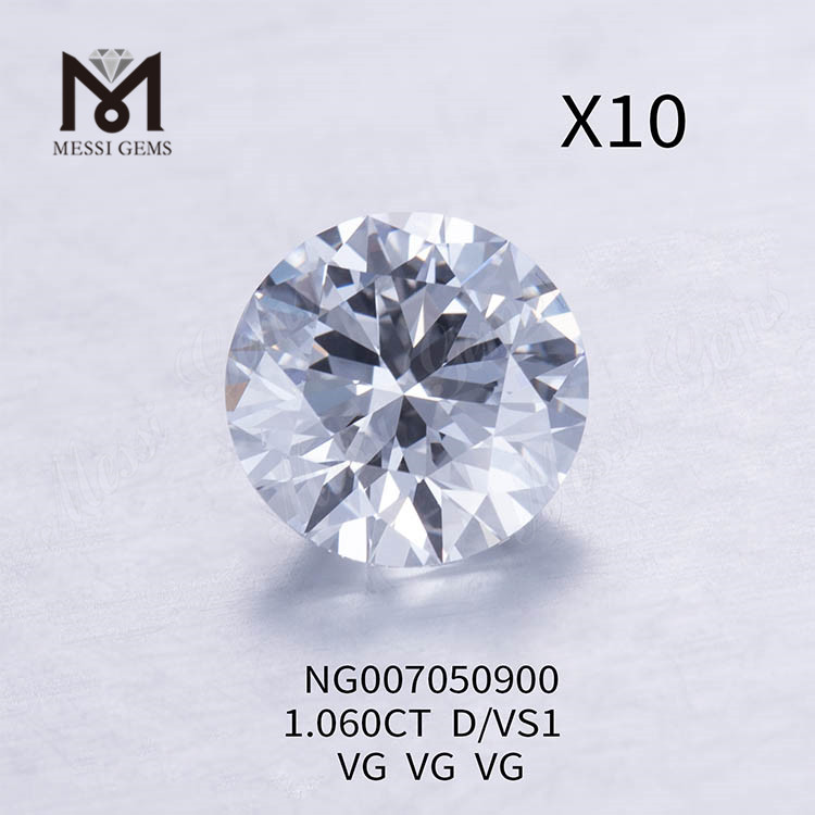1.060CT D Round Hpht Diamond VS1 VG Cut Grade