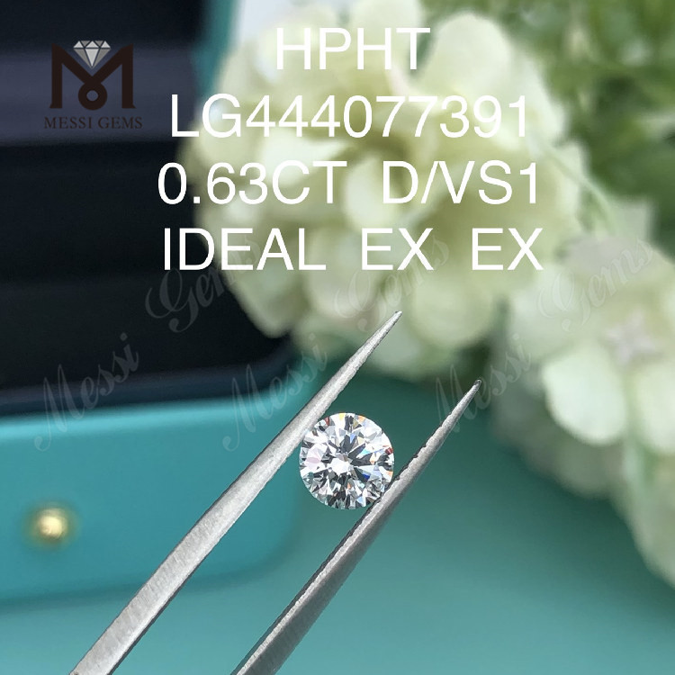 0,63 carati D VS1 Round IDEAL Cut Grade diamante per la crescita da laboratorio
