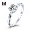 Anello in moissanite per gioielli da donna Anello in argento sterling 925 con placcatura in oro bianco 14k