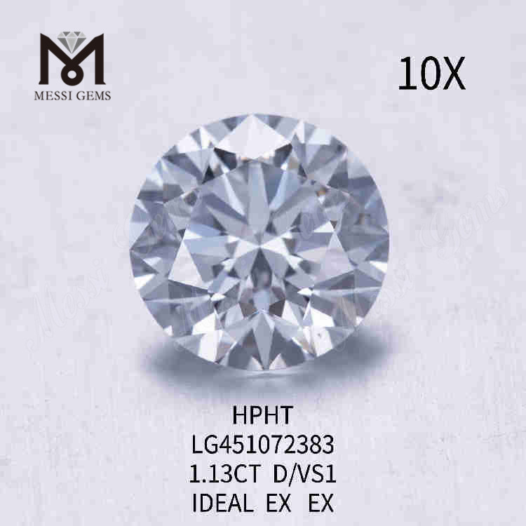 Diamanti sciolti realizzati in laboratorio da 1,13 ct D/VS1 RD IDEALE