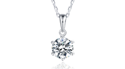 Messi gemme pendente di disegno classico collana in argento 925 per la donna