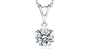 Messi Gems 1 Carat Moissanite Diamante 925 Sterling Silver Ciondolo per le donne