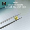 0,575 ct FIY VS2 3EX Diamanti gialli tondi realizzati in laboratorio