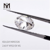 Diamante cvd OVAL da 2,63 ct VVS2 F EX coltivato in laboratorio in vendita