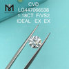 1,18 carati F VS2 Rotondo BRILLANTE IDEALE Taglio CVD fatto in laboratorio costo del diamante